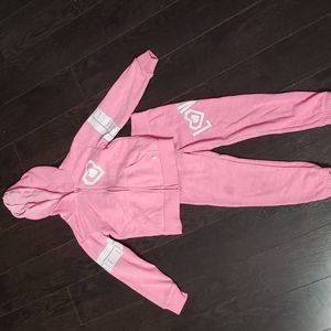 Girls pink jumpsuit